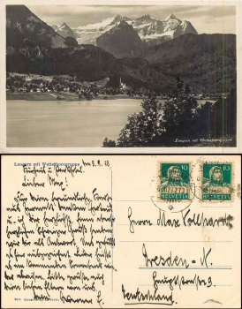 Lungern mit Wetterhorngruppe o 5.8.1928