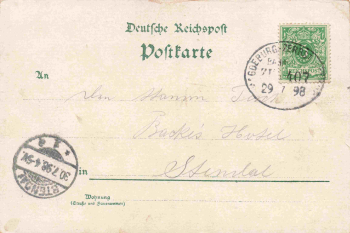 06886 Wittenberg Lutherstadt Litho Bahnpost Magdeburg.Zerbst Zug 407 o 1898