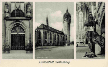 06886 Wittenberg Lutherstadt Schlosskirche * um 1930