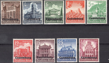 Luxemburg Michel 33-41 ** postfrisch Deutsche Besetzungsausgaben
