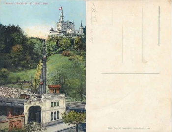 Luzern Gutschbahn und Hotel Guetsch *ca. 1910