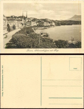 Luzern Schweizerhofguai mit Rigi *ca. 1925