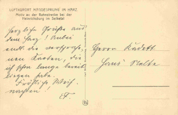 Mägdesprung Harzgerode Bahnstrecke Selketal bei heinrichsburg gebraucht um 1930