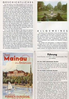 The island of Mainau in the Lake Constance guide fold-out brochure approx. A3