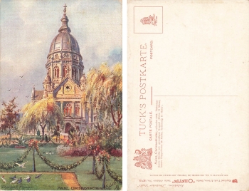 Mainz Christuskirche Tucks Oilette Charles F Flower um 1910