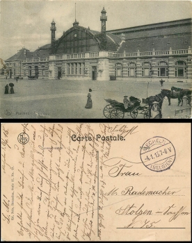 Malines Bahnhof Mechelen o 4.1.1915