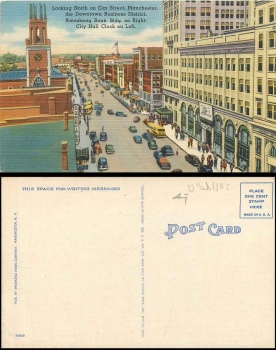 Manchester New Hampshire Elm Street *ca. 1940