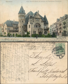Mannheim Prinz-Wilhelm-Strasse building of the Mannheim gymnastics club o August 25, 1908