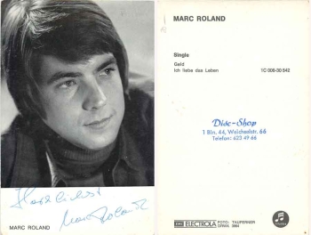 Marc Roland mit Autorgramm Electrola um 1970