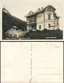 Maria-Schutz am Semmering, Hotel Petterhof, * 1942