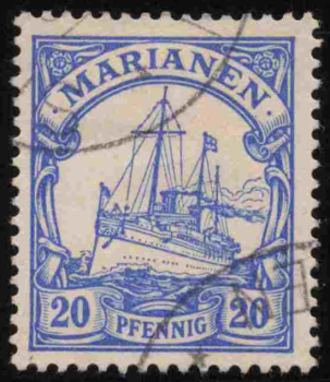 Marianen Deutsche Post Michel 10 o gestempelt Kaiseryacht