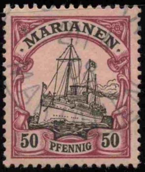 Marianen Deutsche Post Michel 14 o gestempelt Kaiseryacht