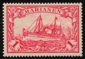 Marianen Deutsche Post Michel 16 * ungebraucht Kaiseryacht