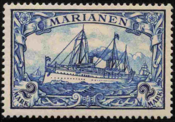 Marianen Deutsche Post Michel 17 * ungebraucht Kaiseryacht