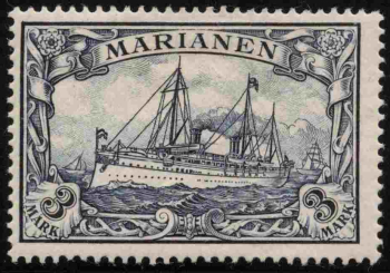 Marianen Deutsche Post Michel 18 * ungebraucht Kaiseryacht