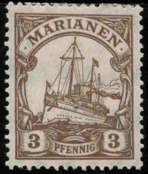 Marianen Deutsche Post Michel 20 * ungebraucht Kaiseryacht 