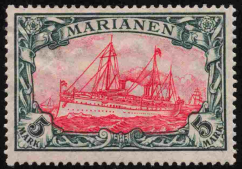 Marianen Deutsche Post Michel 21 B * ungebraucht Kaiseryacht 