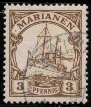 Marianen Deutsche Post Michel 7 o gestempelt Kaiseryacht