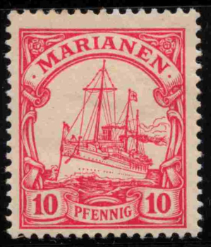 Marianen Deutsche Post Michel 10 * ungebraucht Kaiseryacht