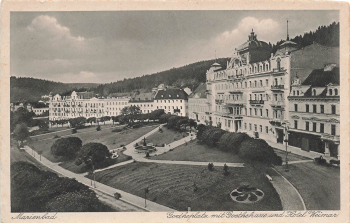 Marienbad Goetheplatz Hotel Weimar Bohemia Mariánské Lázně * around 1930