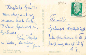 Marienberg Erzgebirge Mehrbildkarte * 1959