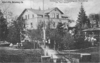 Marienberg Erzgebirge Restaurant Köhlers Villa o 1919