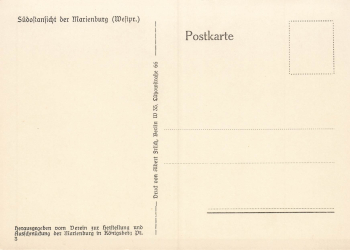 Marienburg Schloss Westpreußen Malbork * um 1940
