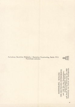 Marienburg Schloss Westpreußen Malbork * um 1940