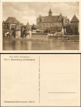 Marienburg Ordensschloss Reichswinterhilfe 1934 Beautiful Germany