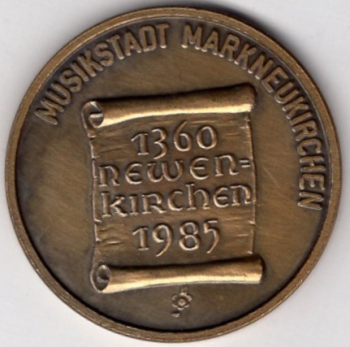 08248 Markneukirchen 625 Jahre Stadtrechte 1985 Medaille 