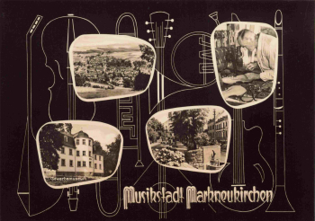 Markneukirchen Vogtland Musikstadt Mehrbildkarte mit Geigenbauer * 1964
