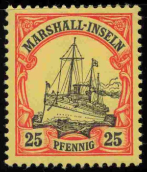 Marshall-Inseln Deutsche Post Michel 17 * ungebraucht Kaiseryacht