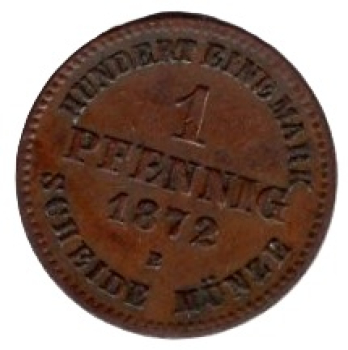 Mecklenburg Schwerin 1 Pfennig 1872 Friedrich Franz II.
