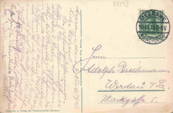 Meerane Sachsen Oberrealschule Bürgerschule WEb und Handelsschule Jugenstilkarte o 1913