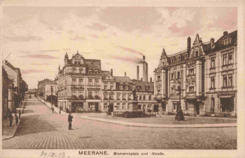 Meerane Sachsen Bismarckplatz o 1913