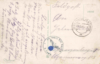 Meerane Sachsen Turngemeinde Gaststätten Feldpost La. Schtz. Ers. Batl.  4 $. Komp. o 1941