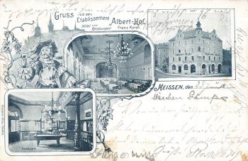 01662 Meissen Elbe Hotel und Restaurant Albert Hof o 1899
