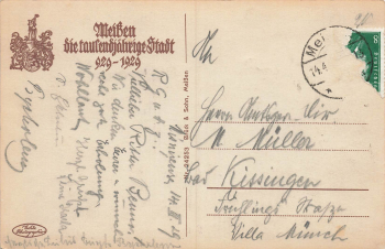 01662 Meissen Elbe Blick von Proschwitz o 1929