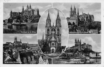 01662 Meissen Elbe Mehrbildkarte o 1959