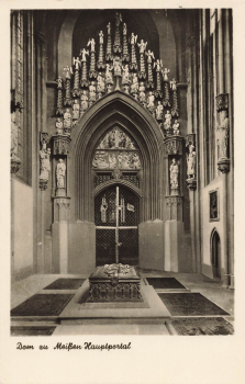 01662 Meissen Elbe Dom Hauptportal * um 1930