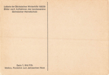 01662 Meissen Elbe Jahnasch Haus Winterhilf 1932 Serie 7 Bild P/3