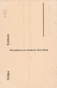 01662 Meißen Elbe Künstlerkarte Artur Barth * um 1920