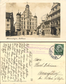 87766 Memmingen Landpoststempel Memmingerberg o 11.10.36