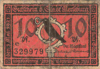 Merseburg emergency money note, circa 1920