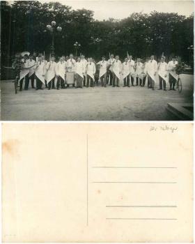butcher, group photo with vat, * ca. 1930