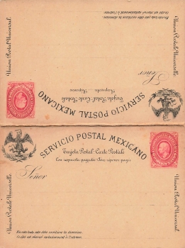 Mexico Dos Centavos Antwort Ganzsache um 1890