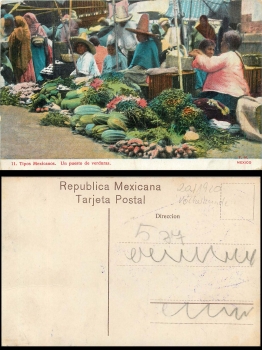 Mexiko Tipos Mexicanos *ca.1920 un puesto de verduras 