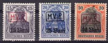 Militärverwaltung in Rumänien 1917 Michel 1-3-* ungebraucht Germania deutsche Besetzung 1.WK