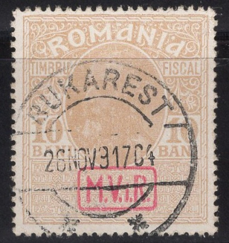 Militärverwaltung in Rumänien Kriegssteuermarke Michel 7 o gestempelt deutsche Besetzung 1.WK