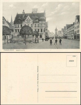 87719 Mindelheim, Marktplatz *ca. 1920
